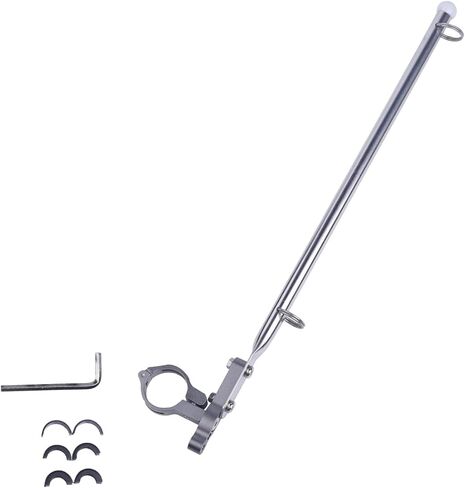Boat Flag Pole Rod Holder, Boats Flags Hardware Kit Accessories, Pulpit Staff for Yacht Marine, Rail Mount, Stainless Steel, Fit 7/8" - 1 1/4" Round Rail in Kuwait