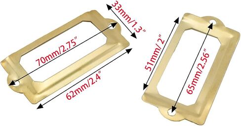 8 Pack Antique Metal Tag Card Label Frame, Vintage Green Bronze Label Holder Pull Handle, for Libraries, Drawers, Bookcases, and Other Items in Saudi Arabia