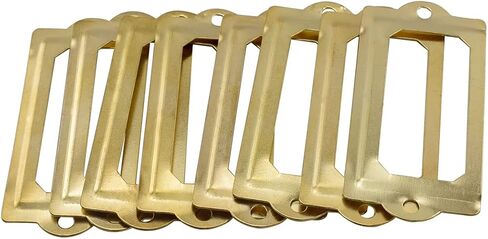8 Pack Antique Metal Tag Card Label Frame, Vintage Green Bronze Label Holder Pull Handle, for Libraries, Drawers, Bookcases, and Other Items in Saudi Arabia