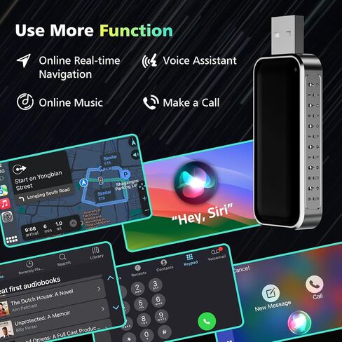 محول Apple Carplay اللاسلكي: محول Carplay اللاسلكي للتحديث عبر الإنترنت للمصنع السلكي Apple Carplay Auto Connect Wireless Carplay يحول السيارات من 2017 وiOS 13+، 3 محولات in Saudi Arabia