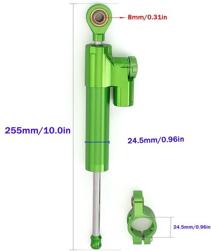 255 مللي متر العالمي للدراجات النارية قابل للتعديل التوجيه المثبط استقرار التحكم في السلامة الخطي عكس لكاواساكي نينجا 250 300 ZX6R ZX10R ZX14R Z900 Z800 Z1000 Z125 Z300 Z250 ER6N VERSYS 650 1000 KLE in Kuwait