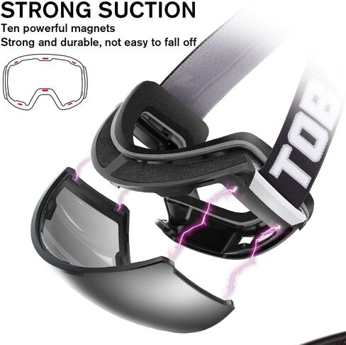 نظارات التزلج على الجليد نظارات الثلج OTG عدسات قابلة للتبديل مضادة للضباب in Kuwait