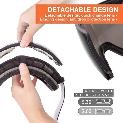 نظارات التزلج على الجليد نظارات الثلج OTG عدسات قابلة للتبديل مضادة للضباب in Kuwait