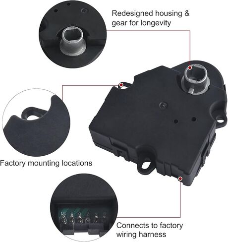 604-140 مشغل باب مزيج HVAC لـ Buick Enclave 2008-2012، استبدال مشغل باب الهواء لـ 20826182،15-73989، محرك تشغيل درجة حرارة مكيف الهواء لـ Traverse 2009-2012، Acadia in Kuwait