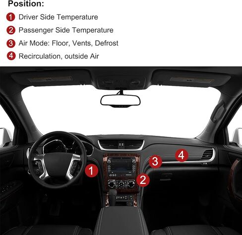 604-140 مشغل باب مزيج HVAC لـ Buick Enclave 2008-2012، استبدال مشغل باب الهواء لـ 20826182،15-73989، محرك تشغيل درجة حرارة مكيف الهواء لـ Traverse 2009-2012، Acadia in Kuwait