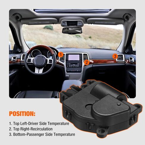 604-140 مشغل باب مزيج HVAC لـ Buick Enclave 2008-2012، استبدال مشغل باب الهواء لـ 20826182،15-73989، محرك تشغيل درجة حرارة مكيف الهواء لـ Traverse 2009-2012، Acadia in Saudi Arabia