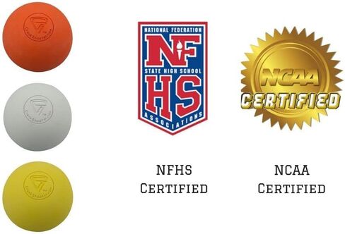 مجموعة كرات لاكروس، 1 دزينة من كرات لعبة لاكروس، NOCSAE، NCAA، NFHS، وSEI معتمدة، 12 كرة (أبيض) in Saudi Arabia