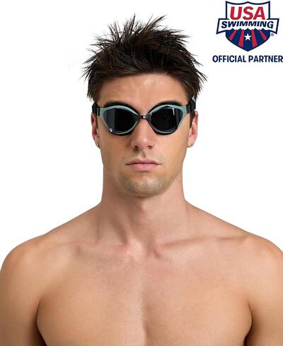ARENA Unisex Adult Air-Bold Swipe Anti-Fog Training Swim Goggles Men and Women Cushioned Seals Large Fit Wide Lenses in Saudi Arabia