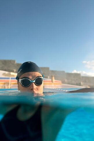 ARENA Unisex Adult Air-Bold Swipe Anti-Fog Training Swim Goggles Men and Women Cushioned Seals Large Fit Wide Lenses in Saudi Arabia
