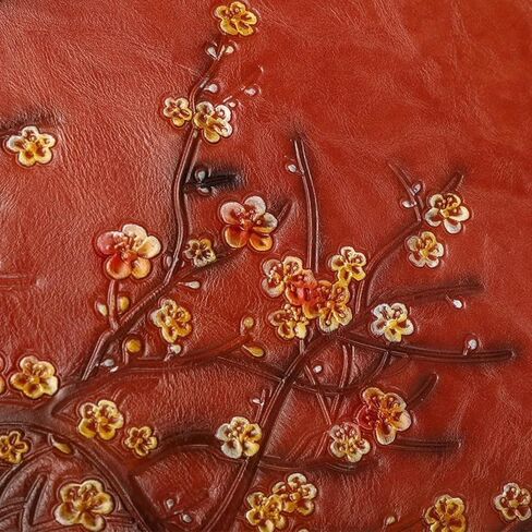 حقيبة كمبيوتر محمول جلدية كلاسيكية للنساء مقاس 14 بوصة حقيبة سفر كروس باللون البني الزهري للمكتب/العمل/السفر in Kuwait