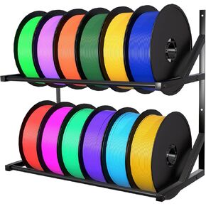 3D Printer Filament Storage Rack - Filament Spool Heavy Duty Wall Bracket Filament Storage Shelves for 3D Printer Rolling Filaments ABS/PLA/TPU/Nylon Accessories Holders （Shelf Only）