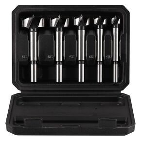 16PCS Forstner Drill Bit Set, 1/4'' to 2-1/8'' HCS Multi-Tooth Woodworking Tools with Hex Shank, Hole Saw Cutter Hinge Boring Bit Kit for Solid Wood, MDF, Particleboard