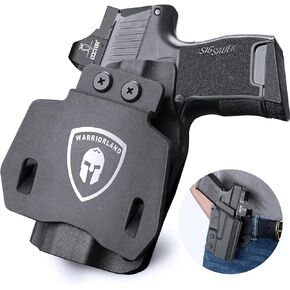 WARRIORLAND Hellcat Pro Holster OWB Kydex Holster Optics Cut: Springfield Armory Hellcat Pro & Hellcat Pro OSP Pistol, Outside Waistband Open Carry OSP Holster with 1.75 Inch Paddle, Adj. Retention