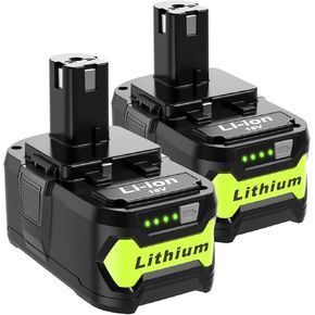 2-Pack 18V 3.0Ah Extended and Reliability Batteries Replacement for Ryobi 18V Battery, Compatible with Ryobi one+ 18V Cordless Power Tools and Chargers