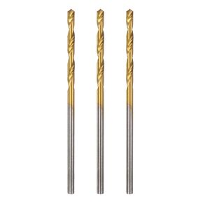 HARFINGTON 3pcs Brad Point Drill Bit 7mm(9/32") Dia Straight Round Shank Drill Metric Brad Point Spiral Twist Drill Bits for Carpenter Woodworking Plastic Rubber, Golden