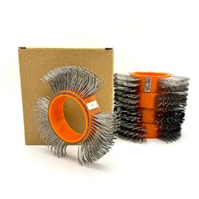 Abrasive Wire Brush Belt/Replacement Coarse Brush for Grinder/Rust Removal/ Metal Blaster Clearing Belts for Efficient Surface Preparation（0.7mm Carbon Spring Steel, A Box with Five Belts）