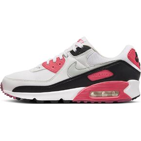 Nike Air Max 90 Women's Shoes (DH8010-105, White/Aster Pink/Black/Light Silver) Size 11.5