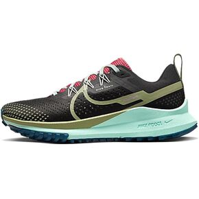 Nike Women's Pegasus React Trail 4 Trail Running Shoe, Black/Green, 5.5