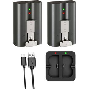 2-Pack 6800mAh Replacement Battery with Charger Station for Ring-Doorbell Camera 2/3/4, Video Doorbell 3 Plus, Rechargeable Upgrade Battery for Spotlight Camera, Stick Up Cam 2nd & 3rd Gen.