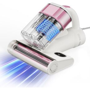 Mattress Vacuum Cleaner with Dust Smart Sensor, 16Kpa Suction Bed Vacuum Cleaner with UV Light&High Heating，HEPA Filter 45000Rpm Rotation 55000Hz Ultrasonic High Frequency Tapping Handheld Vacuums