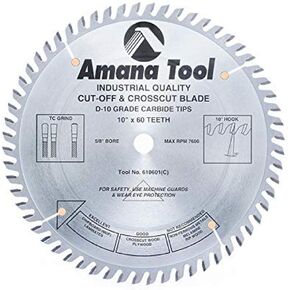 Amana Tool - 610601 Carbide Tipped Heavy Duty General Purpose 10" Dia x 60T Tcg, 10 De