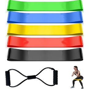 Figure 8 Resistance Band with Padded Handles Great for Stretch, Exercise, Fitness Training, Yoga, Resistance Weights, Therapy, Gym or Home Workout Equipment (20lbs.)