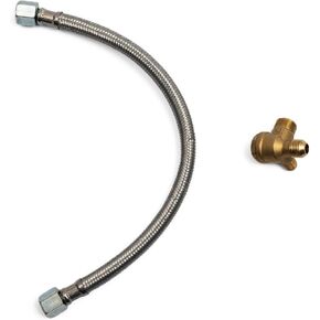 Air Compressor Replacement Tube, Stainless Steel Air Compressor Flexible Hose,350mm Length, Internal Thread 14mm