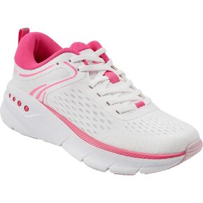 Easy Spirit Women's Maxine11 Sneaker, White/Pink, 6.5 Wide
