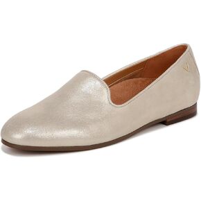 Vionic Women’s North Willa Comfort Flats- Supportive Slip-On Walking Flats with Arch Support Gold Metallic Leather 9.5 Wide