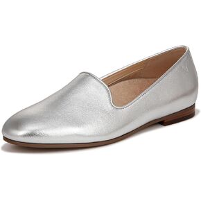 Vionic Women’s North Willa Comfort Flats- Supportive Slip-On Walking Flats with Arch Support Silver Metallic Leather 11 Medium