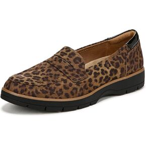 Dr. Scholl's Womens Nice Day Slip On Loafer Leopard Microfiber 7 M