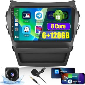 [4G+64G] 8 Core Android 13 Carplay Car Stereo for Hyundai Santa Fe IX45 2013-2017, 9 Inch 1280x720 HD Touchscreen with Wireless Car Play & Android Auto DSP GPS BT FM RDS