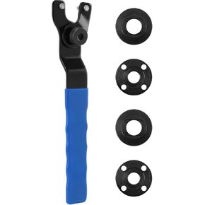 Compact With Nuts,The Universal Adjustable Spanner Wrench Angle Grinder Key Tool,Angle Grinder Wrench Spanner,Grinder Wrench Adjustable, with the Grinder Flange Nuts(COLOR:blue)