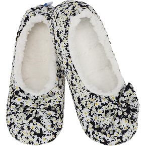 Snoozies Daisy Sherpa-Lined Slipper Socks - Fuzzy and Cute Slippers for Women with Non-Slip Sole