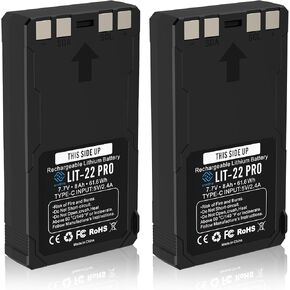LIT-22 Battery 8000mAh 7.7V Rechargeable Lithium Battery Pack Compatible with Spypoint Cellular Trail Hunting Camera Flex-M, Flex G-36, Flex-Plus, Flex-S (2 Pack)