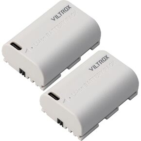 بطارية كاميرا Viltrox T LP-E6 لـ Canon EOS 90D 60D 70D 80D 5D II/III/IV 6D 6D MARK II ، 7D ، 7D MARK II ، XC10 ، XC15 (1 pack)