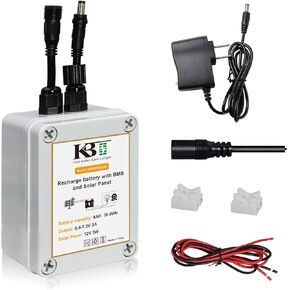 KBT 6V 6AH Rechargeable Battery with BMS & Waterproof Box, Replacement Li-ion Battery for Security Camera, Hunting Camera, Emergency Light, Ride on Toys, Golf Cart, Exit Sign Lights, Deer Game Feeder