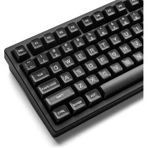 Womier Pudding keycaps,Clear Keyboard keycaps with Transparent,Characters are Opaque,PC Material Shine Through Key Cap,Cherry Profile keycap for Mechanical Gaming Keyboards(White/Black,only keycaps)