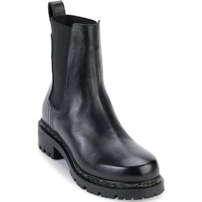 DKNY Women's Smooth Lug Sole Leather Boot Fashion