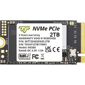 Timetec 512GB M.2 2242 SSD NVMe PCIe Gen4x4 3D NAND TLC Read/Write Speed Up to 5,100/4,600 MB/s Compatible with Lenovo Legion Go and Thin Laptops and Desktops