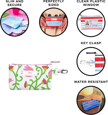 SCOUT IDKase Card Holder, ID Case for Women, Mini Keychain Wallet, Zip Closure in Kuwait