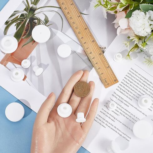 GORGECRAFT 30PCS 5 Sizes White Silicone Bottle Stopper Replacement Rubber Tube Plug 9/10/ 12/13.5/ 15mm Salt and Pepper Shakers Stopper Soft Reusable End Covers for Bottles Pipes Flower Pots in Saudi Arabia