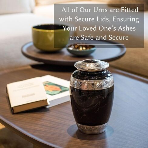 GR8 Large Blue Marble Finish Cremation Urn - Beautiful Decorative Urn for Ashes - Durable Recycled Aluminum Urn - an Elegant Handcrafted Memorial - Securely Packaged in Saudi Arabia