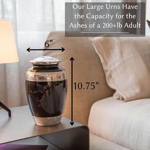 GR8 Large Blue Marble Finish Cremation Urn - Beautiful Decorative Urn for Ashes - Durable Recycled Aluminum Urn - an Elegant Handcrafted Memorial - Securely Packaged in Saudi Arabia