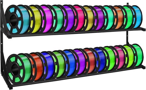 3D Printer Filament Storage Rack - Filament Spool Heavy Duty Wall Bracket Filament Storage Shelves for 3D Printer Rolling Filaments ABS/PLA/TPU/Nylon Accessories Holders （Shelf Only） in Kuwait