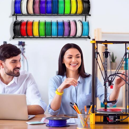 3D Printer Filament Storage Rack - Filament Spool Heavy Duty Wall Bracket Filament Storage Shelves for 3D Printer Rolling Filaments ABS/PLA/TPU/Nylon Accessories Holders （Shelf Only） in Kuwait