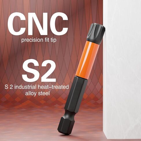 Impact Hex Drill Bit Set Hex Head Allen Wrench Bits Tamper Resistant Star Bits Set, 1/4" Hex Shank, S2 Steel with Magnetic and Storage Box, 10PCS in Kuwait