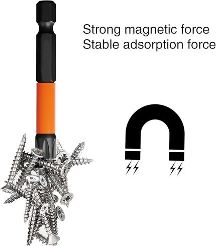 Impact Hex Drill Bit Set Hex Head Allen Wrench Bits Tamper Resistant Star Bits Set, 1/4" Hex Shank, S2 Steel with Magnetic and Storage Box, 10PCS in Kuwait