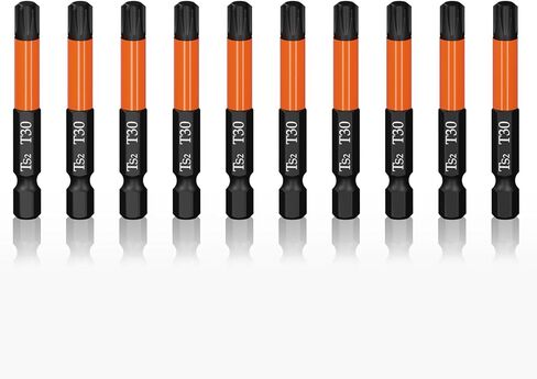 Impact Hex Drill Bit Set Hex Head Allen Wrench Bits Tamper Resistant Star Bits Set, 1/4" Hex Shank, S2 Steel with Magnetic and Storage Box, 10PCS in Kuwait