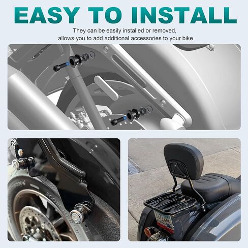 MoKitDora Hold Fast Sissy Bar Docking Hardware Kit for Harley 2018-later Softail Fat Boy FLFB, FLFBS, FXBR FXBRS FLDE, FLHC, FLHCS, Slim FLSL, FXBB, FXFBS, FLSB, FXLR, FXLRS and FXST Models, Black in Saudi Arabia